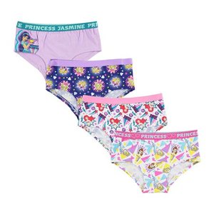 lot 1532 image: Girls Disney Princess 4pk Hipster Briefs - 10, Girls, MultiColored
