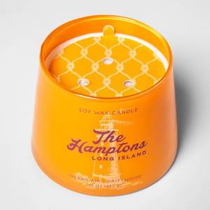 lot 1601 image: 10oz Tapered Glass Jar Single Wick Candle The Hamptons - Opalhouse