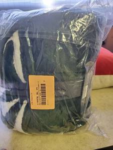 lot 1656 image: Plush Reversible Sherpa Green Throw Accent Blanket - Threshold