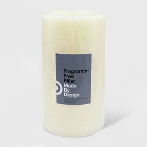 lot 1672 image: 7 x 4 Unscented Pillar Candle Cream - Made By Design