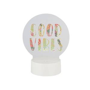 lot 1685 image: Good Vibes LED Edge-Lit Clear - Room Essentials