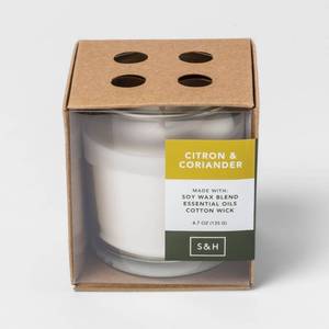 lot 1708 image: Boxed Candle Citron Coriander - Smith & Hawken, Light Off-White