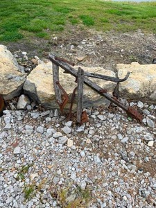 lot 136 image: Antique horse drawn harrow