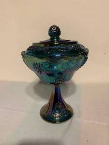 lot 125 image: Carnival Glass Candy Dish