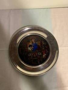 lot 129 image: Church of the Advent Stained Glass Plate