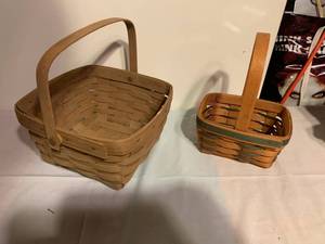 lot 144 image: 2PC SIGNED Longaberger Basket Lot