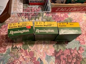 lot 170 image: 3PC 12G Remington Shotgun Shell Boxes FULL