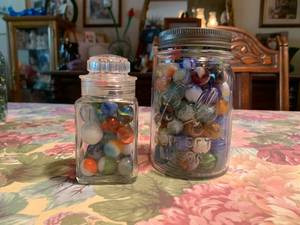 lot 179 image: 2PC Glass Marble Lot
