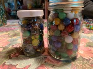 lot 182 image: 2PC Glass Marble Lot