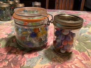 lot 184 image: 2PC Glass Marble Lot
