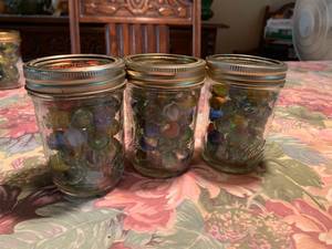 lot 186 image: 3PC Glass Marble Lot