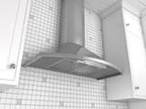 lot 4188 image: Zephyr ZSAM90DBS 36 Inch Wall Mount Chimney Hood