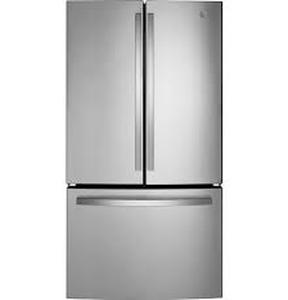 lot 4154 image: GE GNE27JSMSS 36 Inch French Door Refrigerator with 27 cu. ft. Capacity