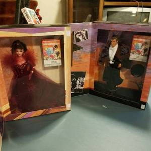 lot 1436 image: Barbie and Ken starring as Scarlett OHara and Rhett Butler
