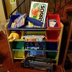 lot 1447 image: toy shelf and contents