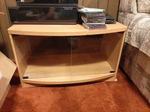 lot 1471 image: TV Stand - Contents Not Included and Media Cabinet