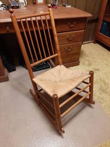 lot 1494 image: Rocking Chair - Dowel Needs Repaired