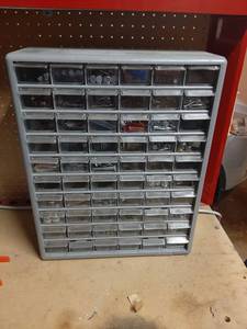 lot 1566 image: 60 Drawer Organizer with Hardware