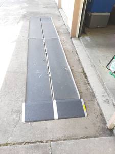 lot 1577 image: 12 ft Aluminum Fold-up Wheelchair Ramp