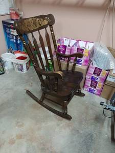 lot 1597 image: Rocking Chair - Right Arm is Loose