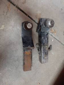 lot 1601 image: 2 Slip-in Hitches with 2 Ball
