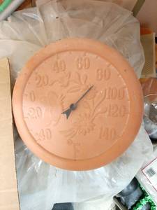 lot 1603 image: Terra Cotta Thermometer