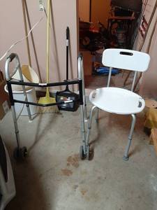 lot 1604 image: Walker and Shower Chair