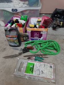 lot 1614 image: Assorted Lawn and Garden Items - Containers are Approximately Half Full