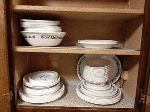 lot 1644 image: All Corelle in Cabinet