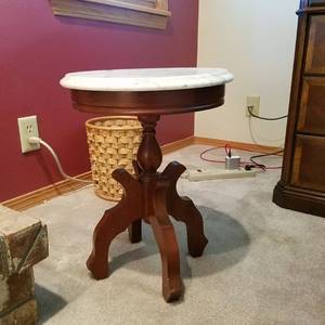 lot 1701 image: plant stand with marble top