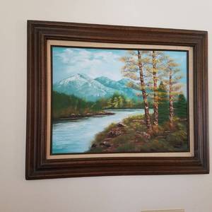 lot 1717 image: framed painting signed Dorothy Showalter 78