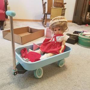 lot 1748 image: doll with wagon