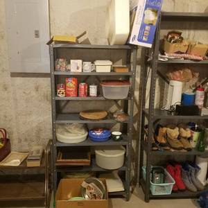 lot 1871 image: Metal Shelf and contents - in Basement
