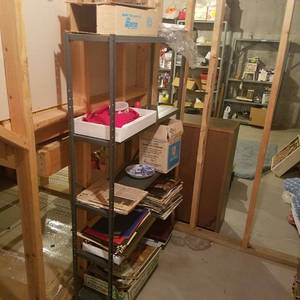 lot 1885 image: Metal shelf and Contents - in Basement