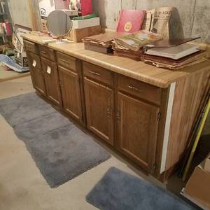 lot 1891 image: base cabinets and countertop - located in basement - contents not included