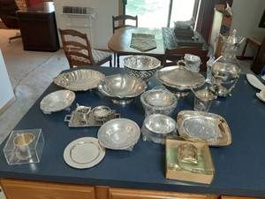 lot 1769 image: Metal Servingware - Some is Silverplate