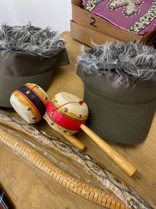lot 15 image: misc collectibles funny hat, snake, noisemaker