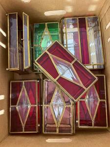 lot 61 image: glass jewelry boxes vintage