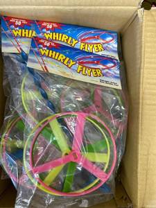lot 74 image: box of approx 30 flyer toys