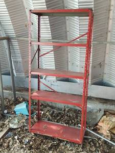 lot 206 image: metal shelf, approximately 5 12 foot tall