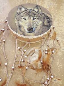 lot 1178 image: Wolf drum
