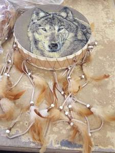 lot 1183 image: 3 wolf drums
