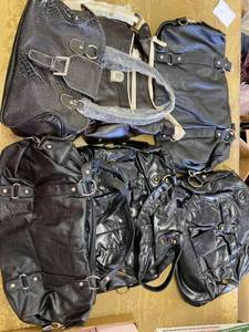 lot 1568 image: 6 black purses