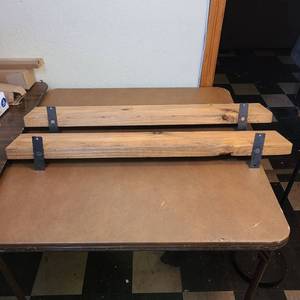 lot 245 image: Two 2x6 Wooden Wall Shelves