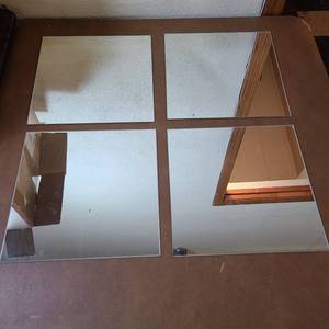 lot 278 image: Lot of 4 12x12 wall mirrors