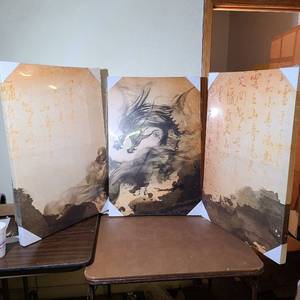 lot 286 image: 3 Piece Wall Art