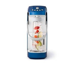 lot 338 image: Sparkling Beverage System (Navy Blue) - Sparkling Water and Soda Maker - A New Way of Sparkling - Use Fresh &amp Natural Ingredients - No CO2 Tank Needed
