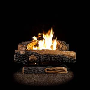 lot 341 image: Sure Heat Mountain Vernon Oak Vent Free Dual Burner Natural Gas Fuel Log Set 18-Inch