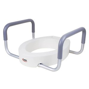 lot 386 image: Carex Health Brands Toilet Seat Elevator with Handles for Elongated Toilets