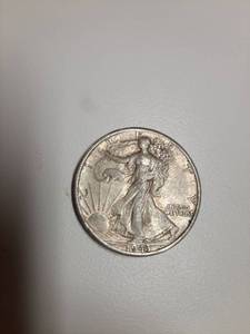 lot 103 image: 1943-D Walking Liberty Silver Half Dollar